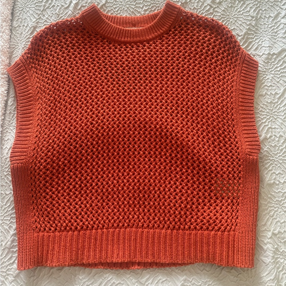 Madewell Open-Weave Sleeveless Knit Sweater